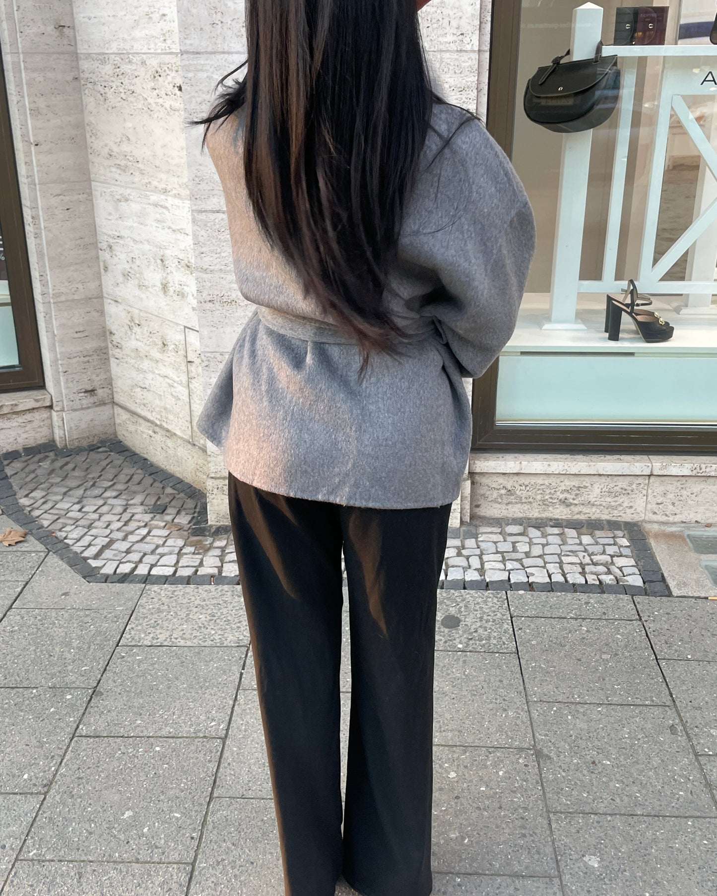 Kaliwo® - Cappotto in lana con fiocco